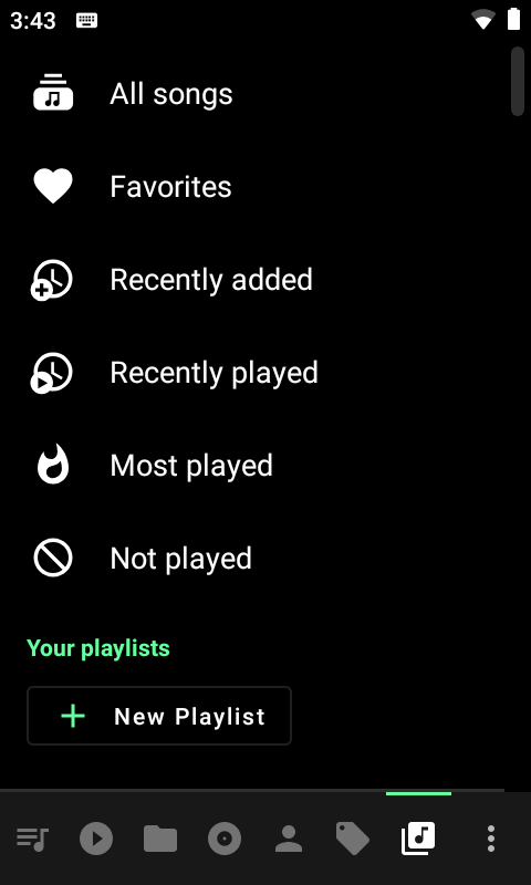 Musicolet music player library