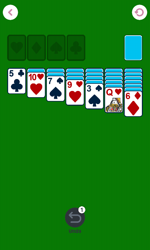 Solitaire from the Offline Games app
