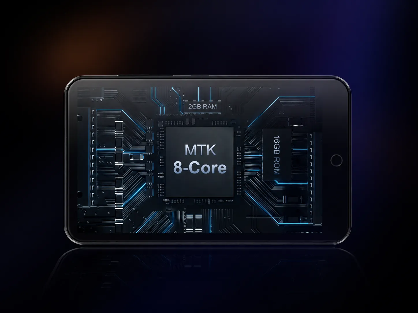 MT6750 8-core chip with 2GB RAM and 16GB ROM